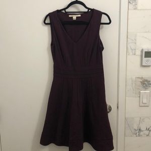 DVF black and maroon fit and flare dress